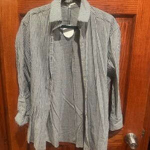 Striped Button-Up Shirt